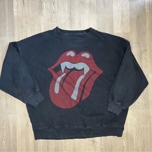 American Eagle Distressed Rolling Stones Halloween Oversized Crewneck Size L